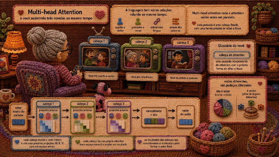 Cada cabeza rastrea una relación